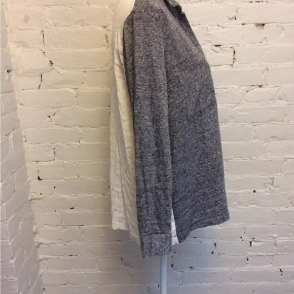 Fabiana Filippi dual sided silk and knit top gray cream size 46 - Picture 4 of 7